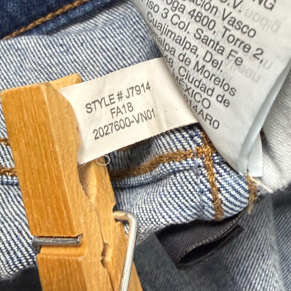 Madewell 10" High-Rise Skinny Jeans Button Fly Raw Hem Medium Wash Blue Women 31 - Picture 13 of 13